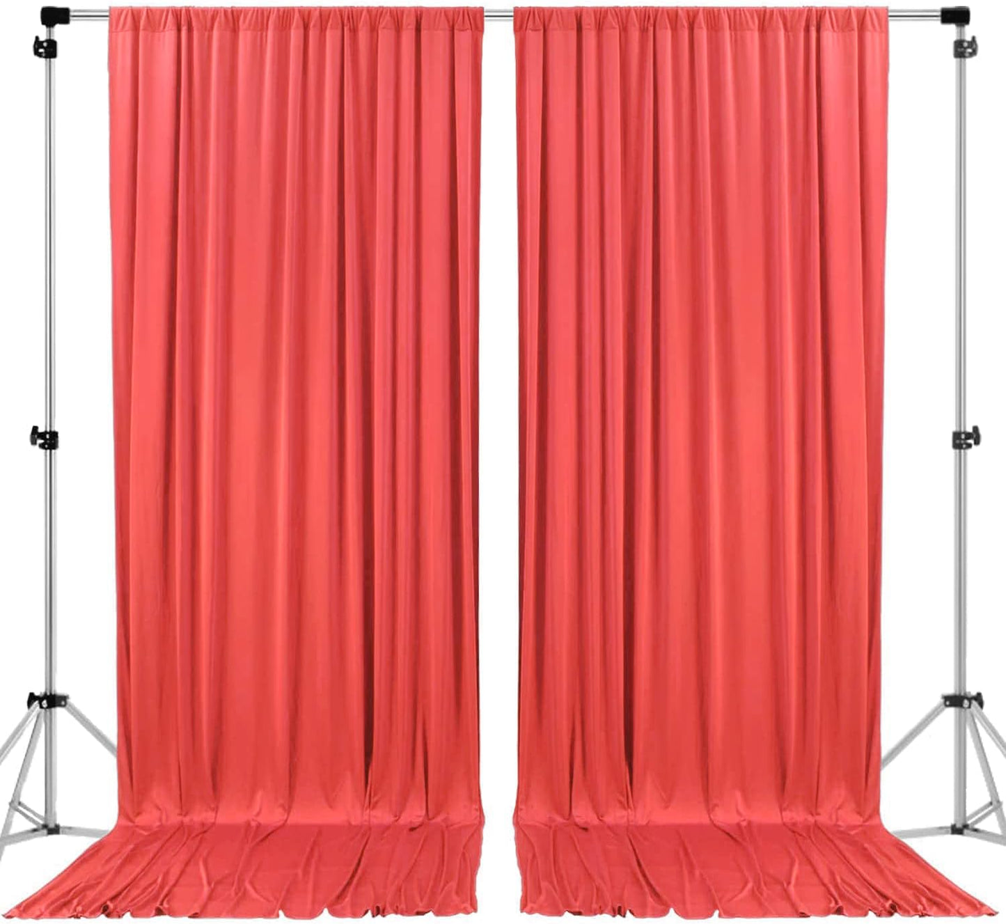 10ft x 10ft Coral IFR Polyester Backdrop Drapes for Events