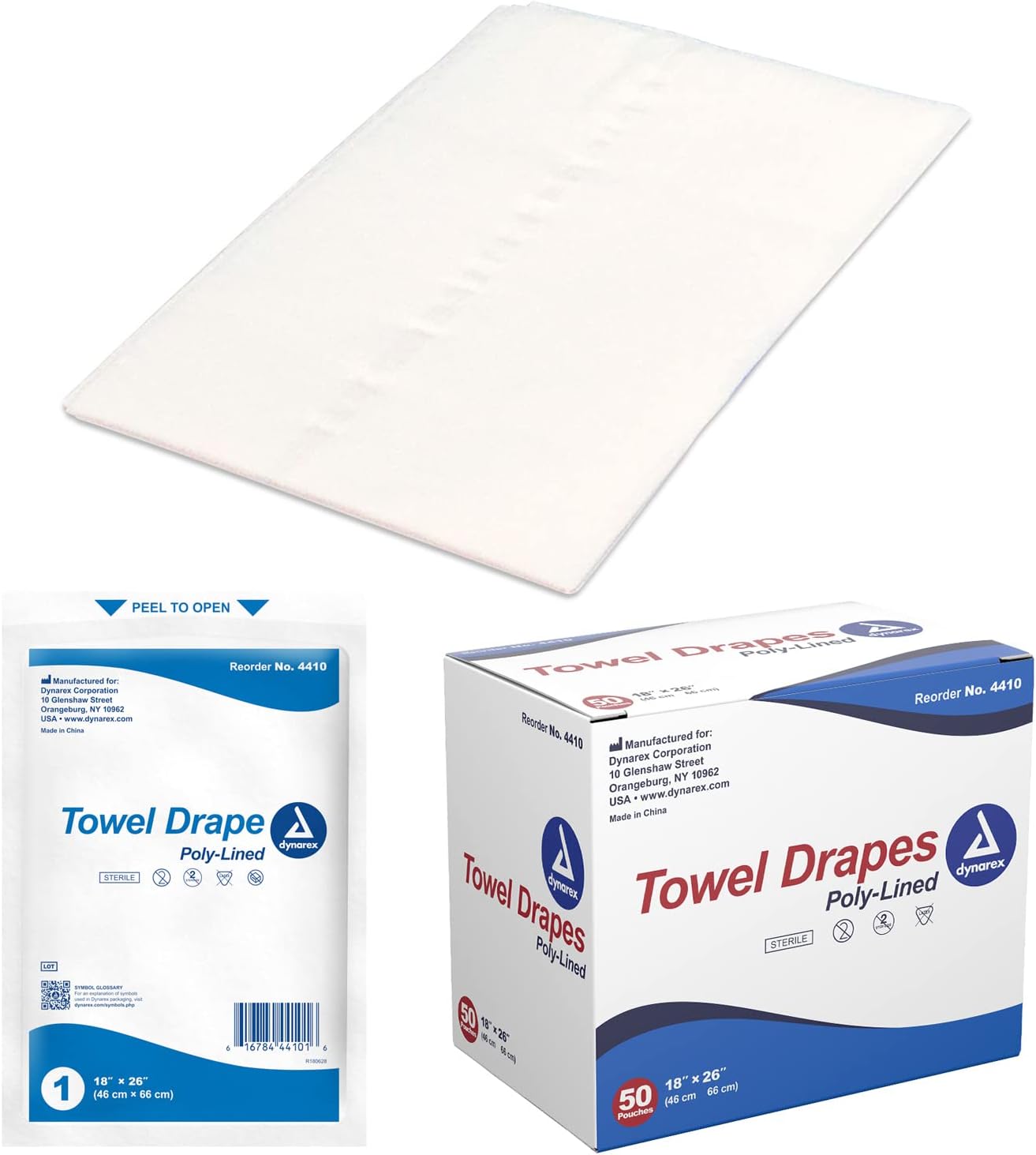 Towel Drape Non-fenestrated 18in x 26in for Medical Use