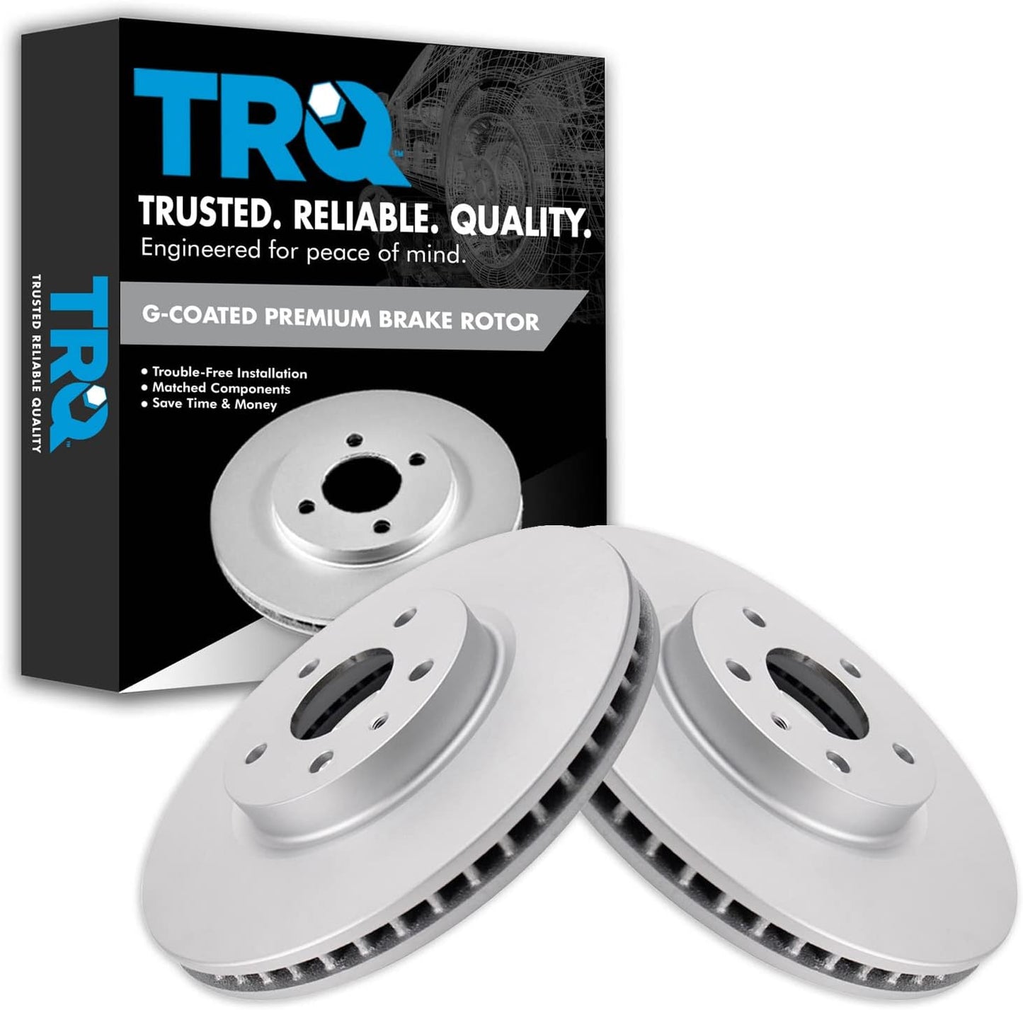 Premium G-Coated Front Brake Rotors Set for Ford Fusion 2013-2020