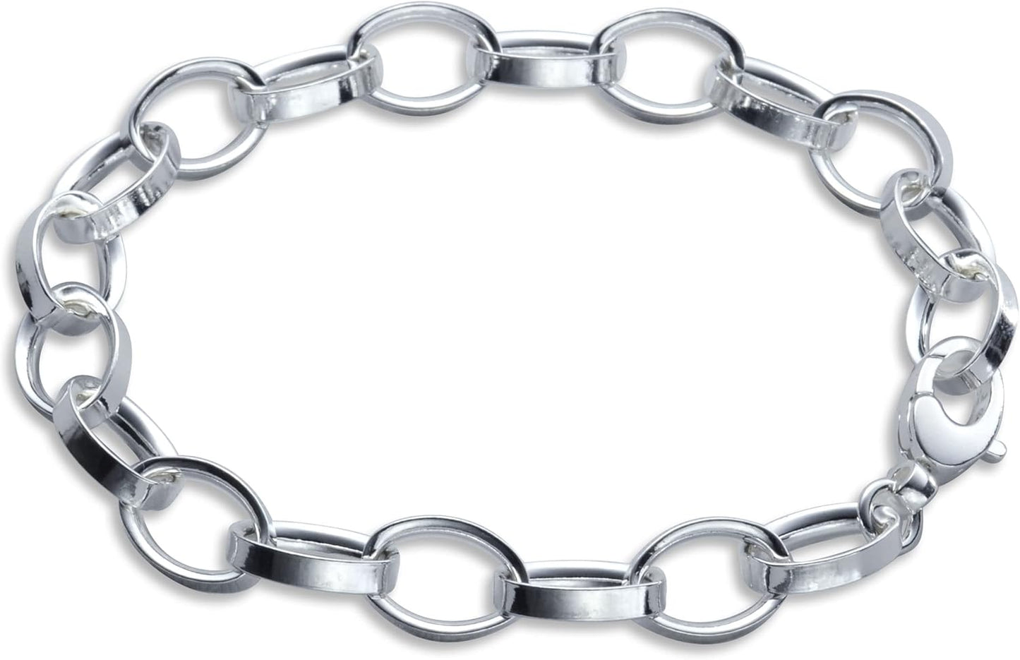 Charm Bracelet in Sterling Silver with Lobster Clasp Design