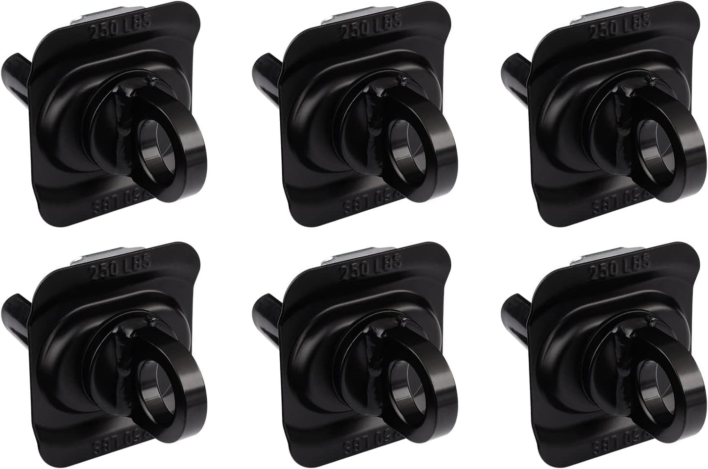 Custom Fit Tie Down Anchors for Chevy and GMC Trucks - 6 Pack