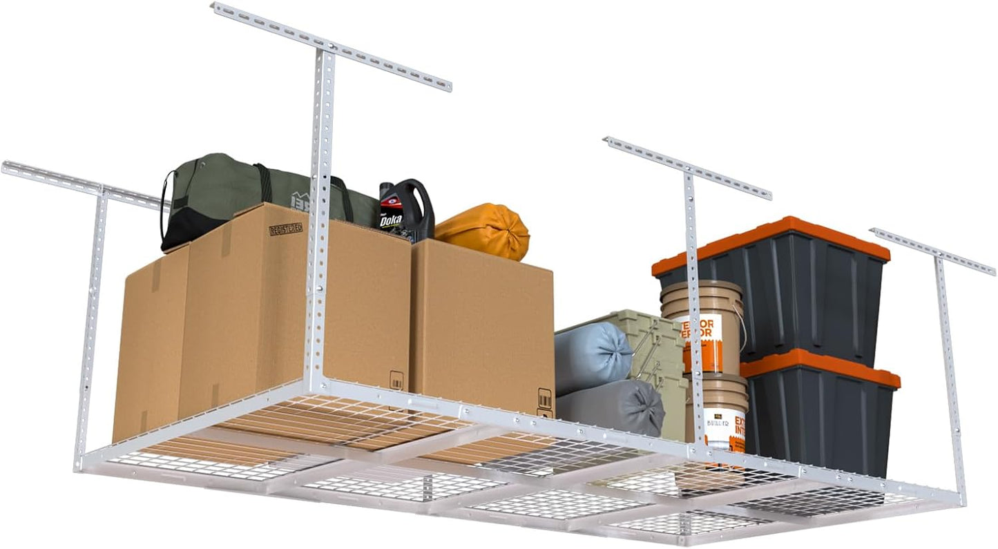 4ftx8ft Overhead Garage Storage Rack for Heavy-Duty Use