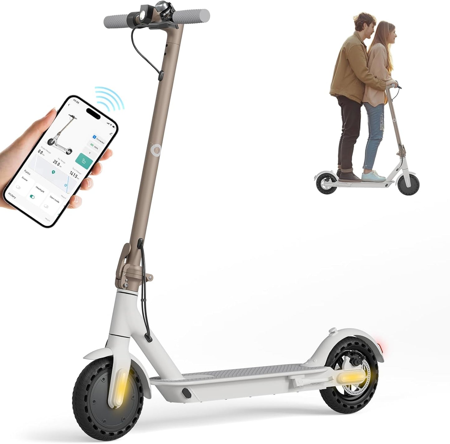 Electric Scooter for Adults with 500W Motor and 19 Mph Speed