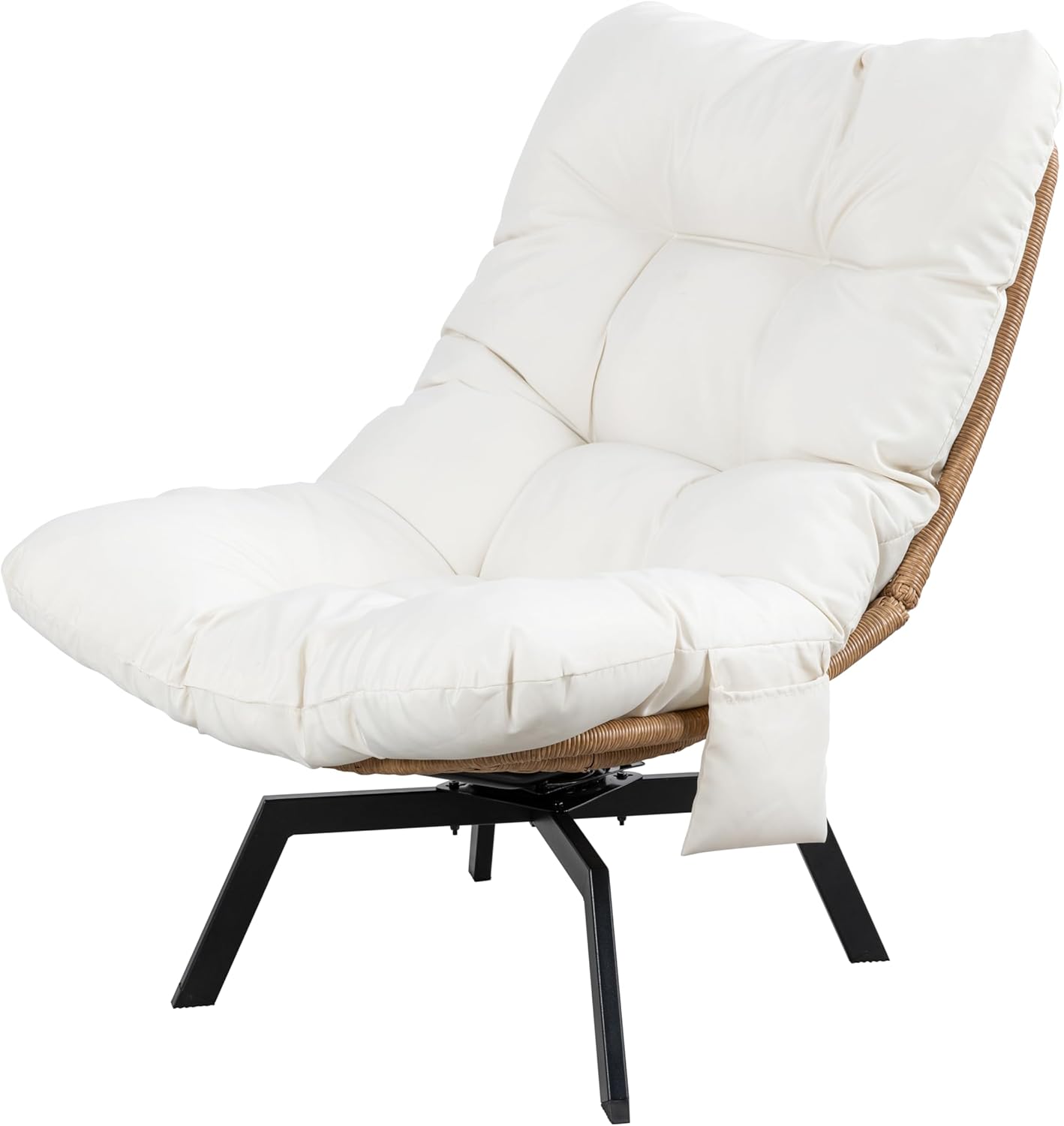 Shintenchi Outdoor Wicker Swivel Chair for Relaxation and Style