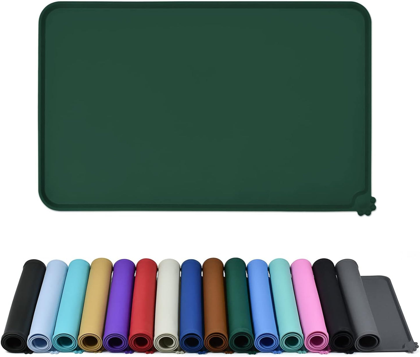 Waterproof Pet Feeding Mat with High Raised Edges for Messy Drinkers