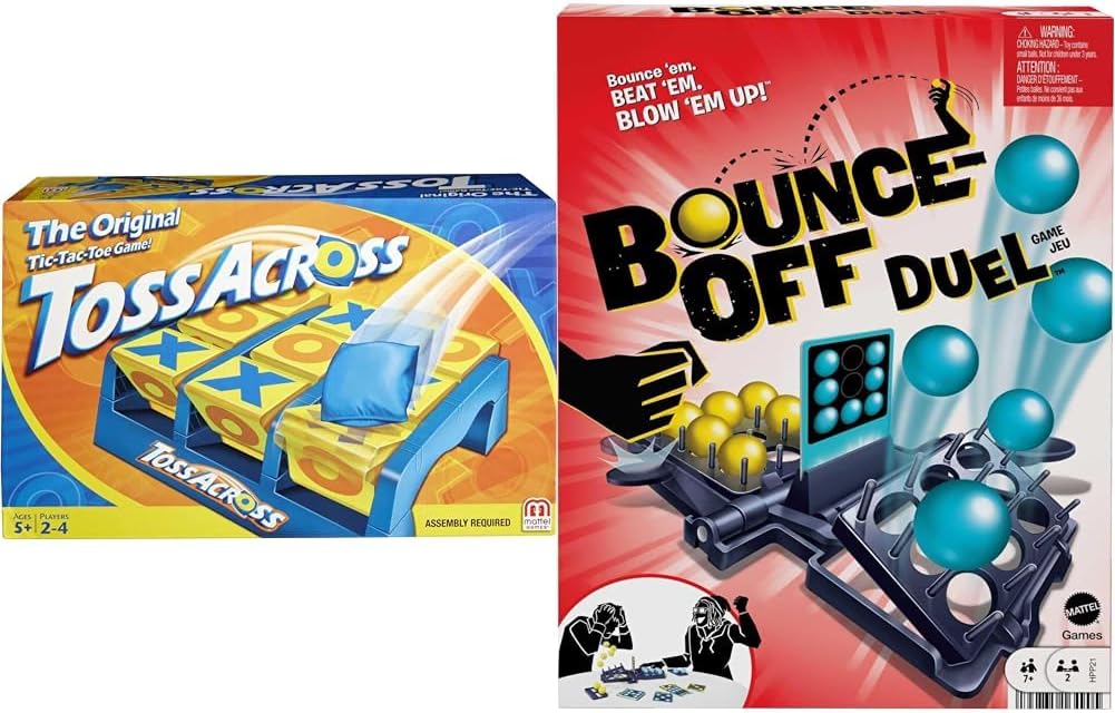 Toss Across Kids Outdoor Game Bundle with Bounce-Off Duel Fun