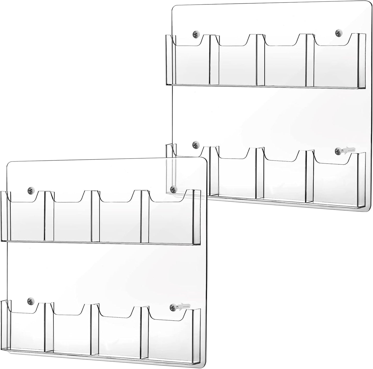 Acrylic Brochure Holder Wall Mount for Clear Literature Display