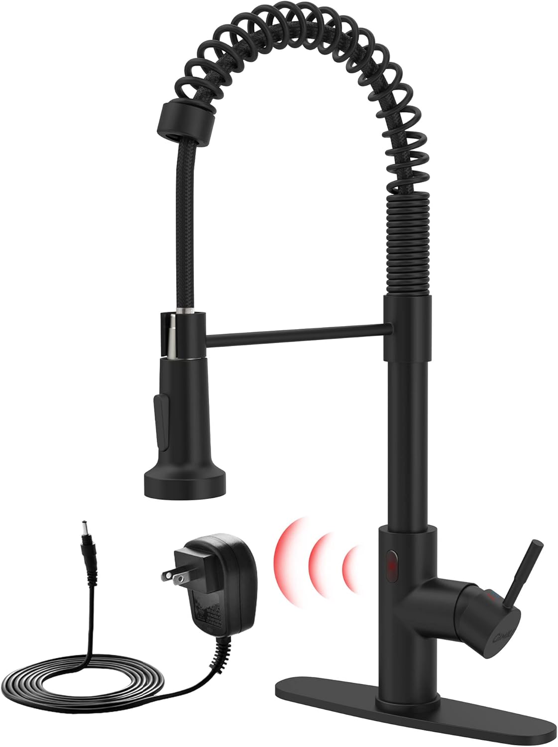 GIMILI Black Touchless Kitchen Faucet with Smart Motion Sensor