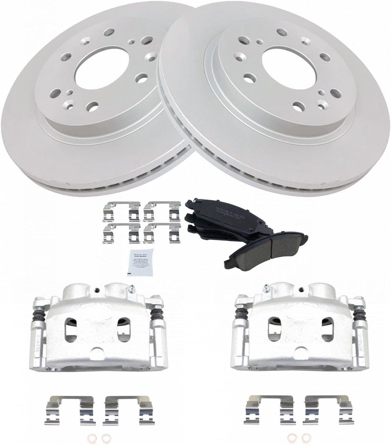 TRQ Front Ceramic Brake Pad and Rotor Kit for GM Trucks and SUVs