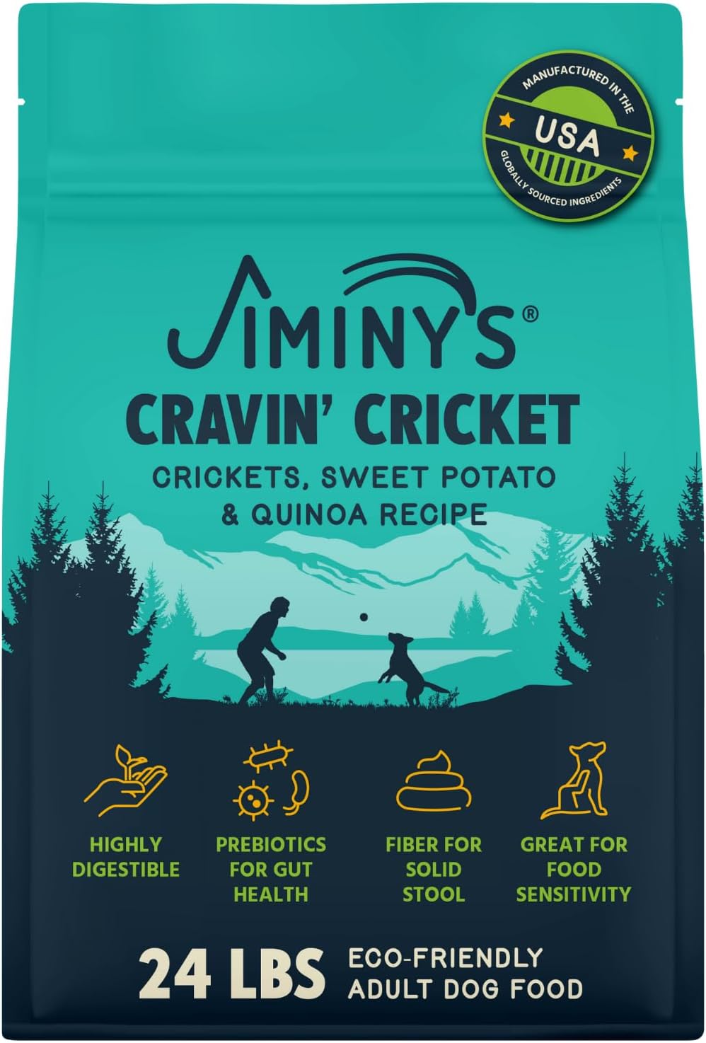 Jiminy's Cravin' Cricket Dry Dog Food for Sensitive Stomachs