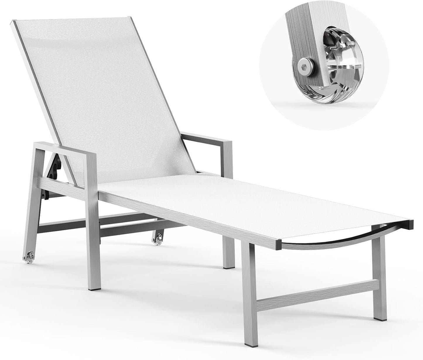 Patio Chaise Lounge Outdoor with Wheels for Ultimate Comfort