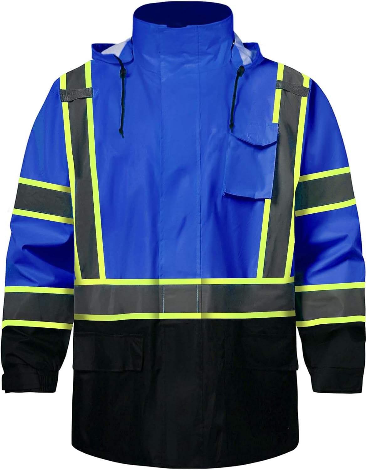 Hi Vis Reflective Rain Suits for Men - Waterproof Safety Jacket