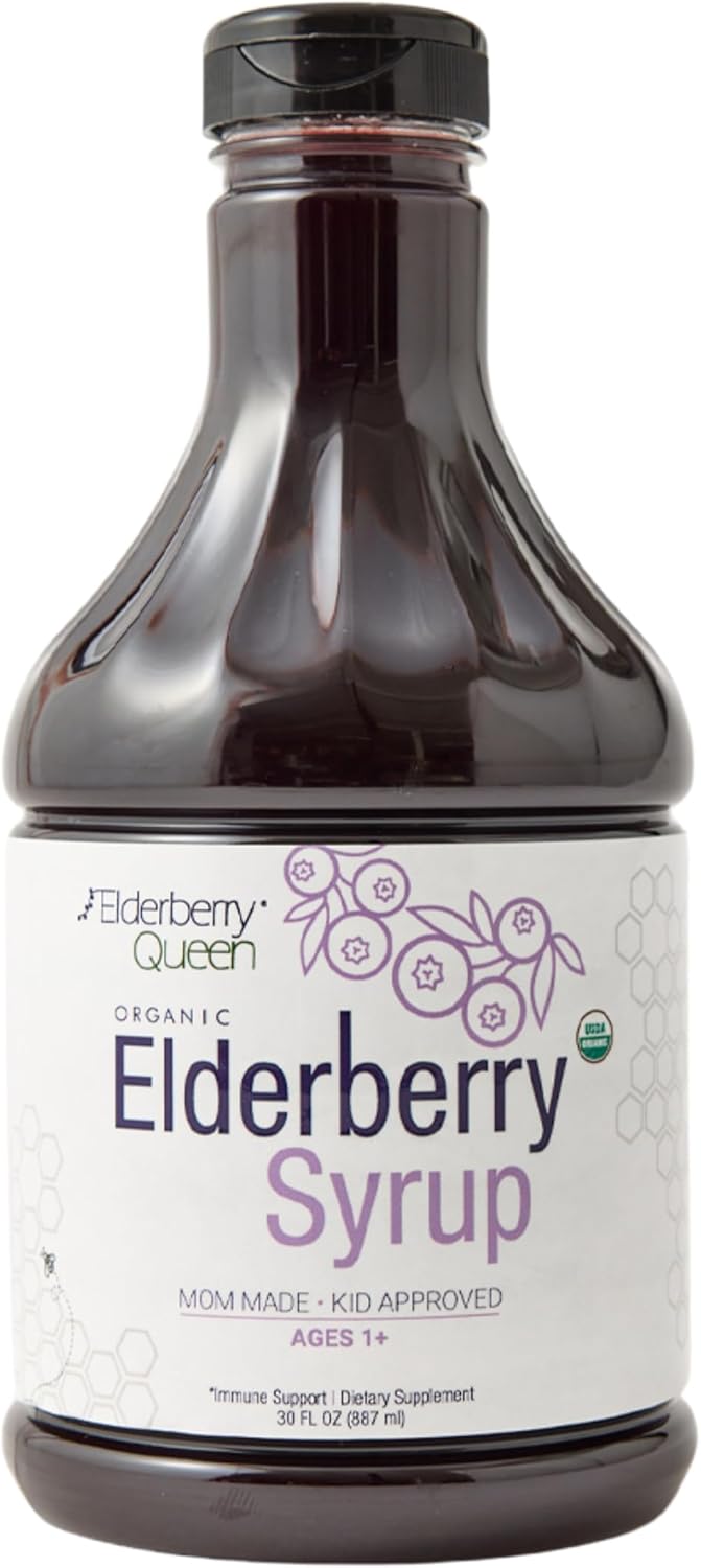 Elderberry Queen Organic Elderberry Syrup for Immune Support
