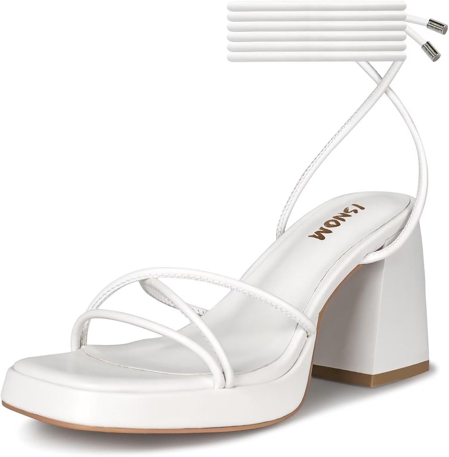 ISNOM Platform Heels for Women: Comfortable Strappy Sandals