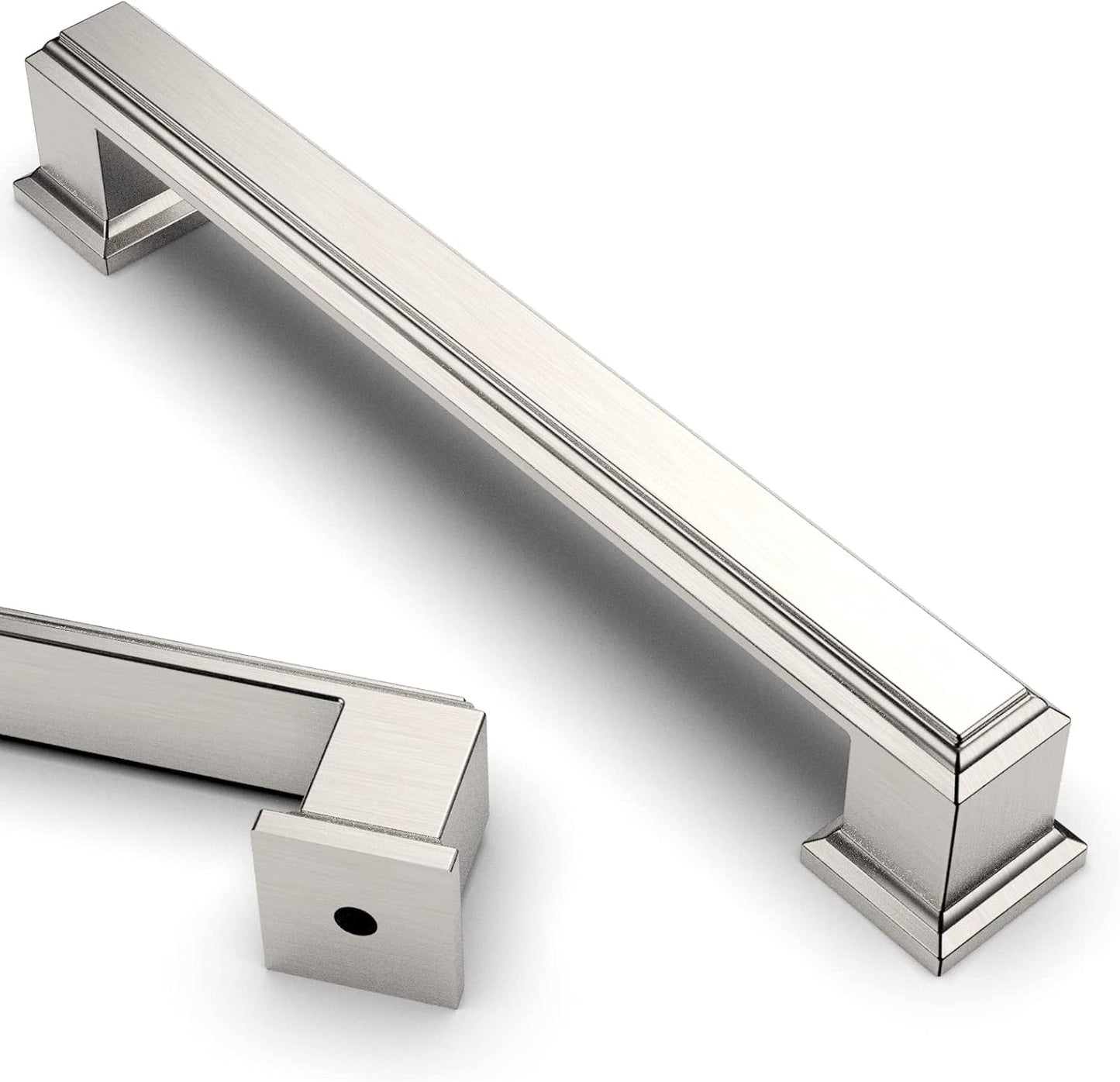 Asidrama 10 Pack 5 Inch Brushed Satin Nickel Cabinet Handles