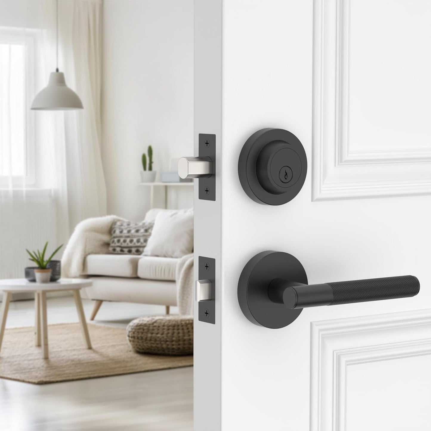 Amerdeco Front Door Lock Set with Double Cylinder Deadbolt