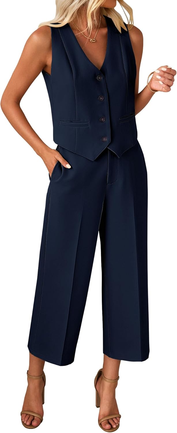 Luvamia Pant Suits for Women Dressy Casual 2 Piece Sets