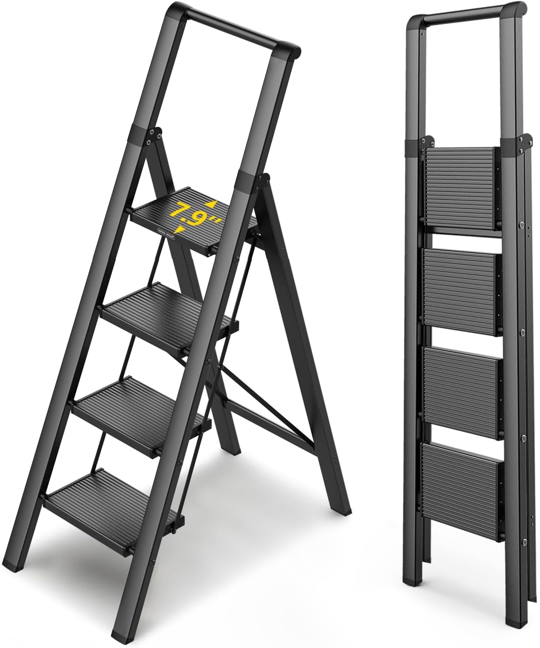 WOA WOA 4 Step Ladder for High Ceilings - Lightweight & Safe