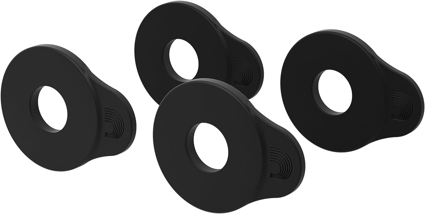 D'Addario Flex Lock Strap Blocks - Secure Straps Effortlessly - Set of 4 - Black