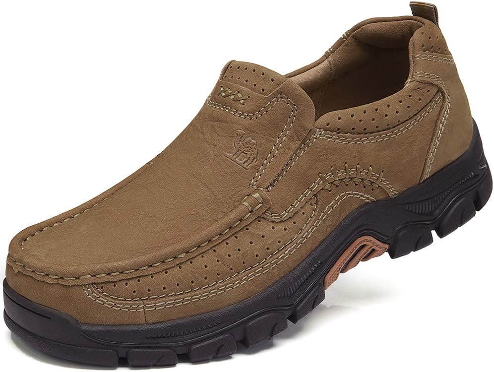 CAMEL CROWN Mens Loafers Slip On Leather Casual Walking Shoes