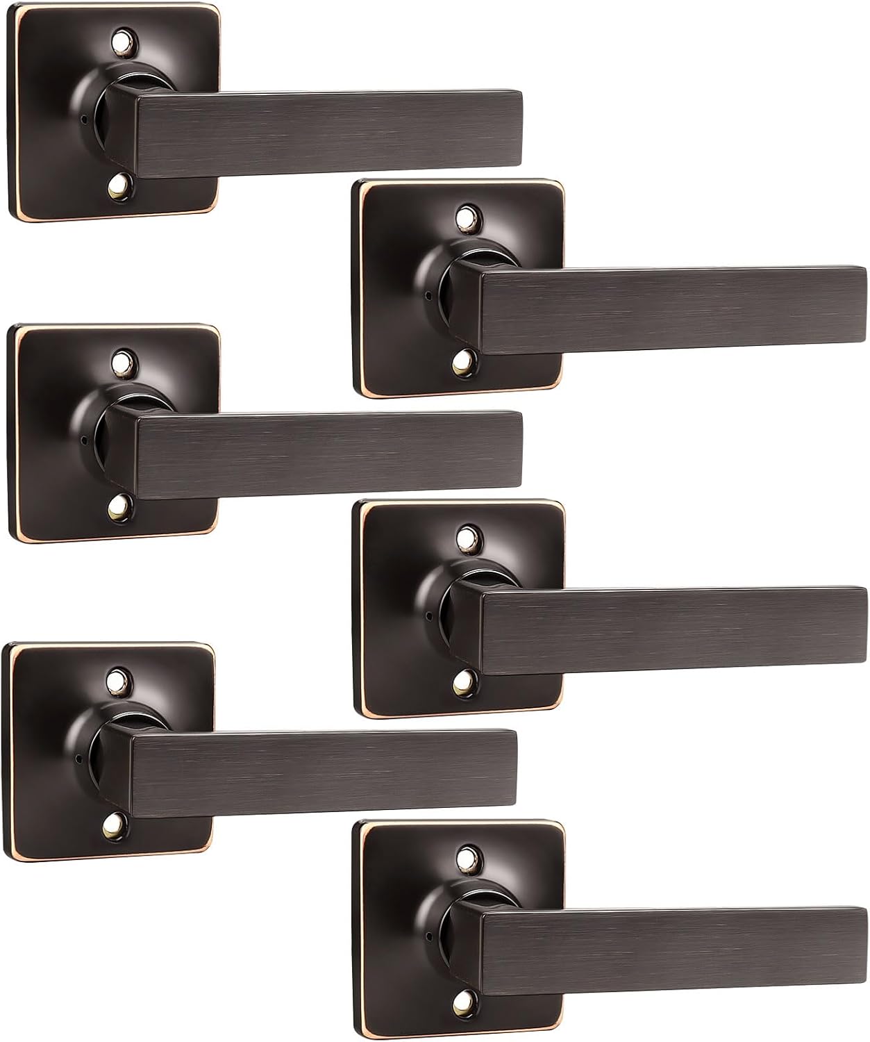 GOBEKOR Half Dummy Door Handles in Oil Rubbed Bronze Finish