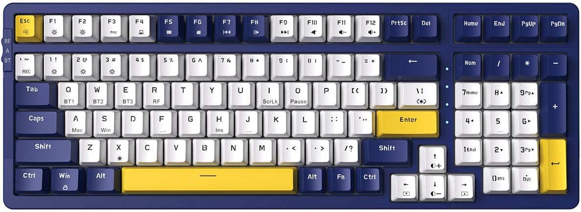 Qisan Wireless Mechanical Keyboard: Triple Mode Gaming Keyboard
