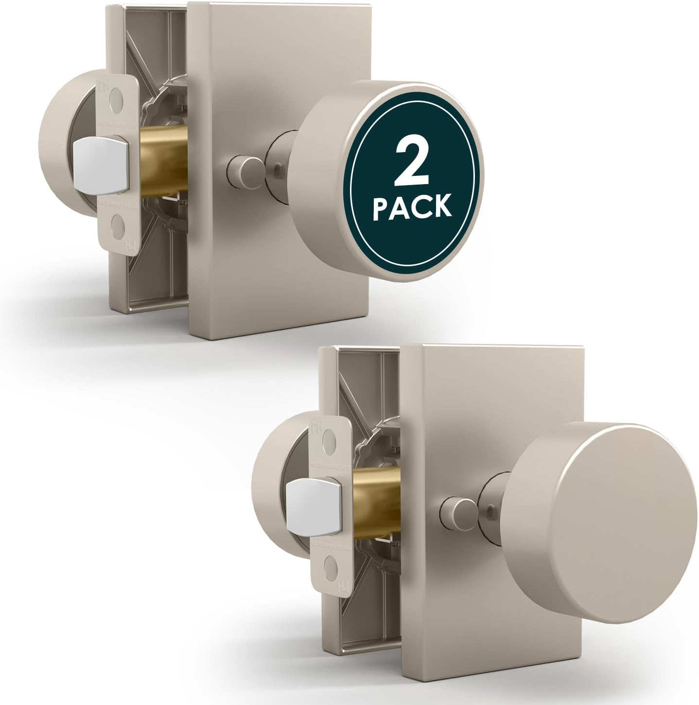 Mega Handles Satin Nickel Privacy Door Knobs for Stylish Homes