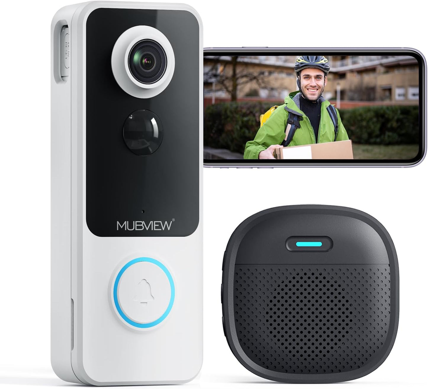 1080p Video Doorbell - No Subscription