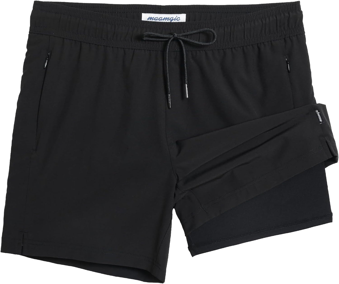 maamgic 5inch Mens Swimming Trunks with Compression Liner