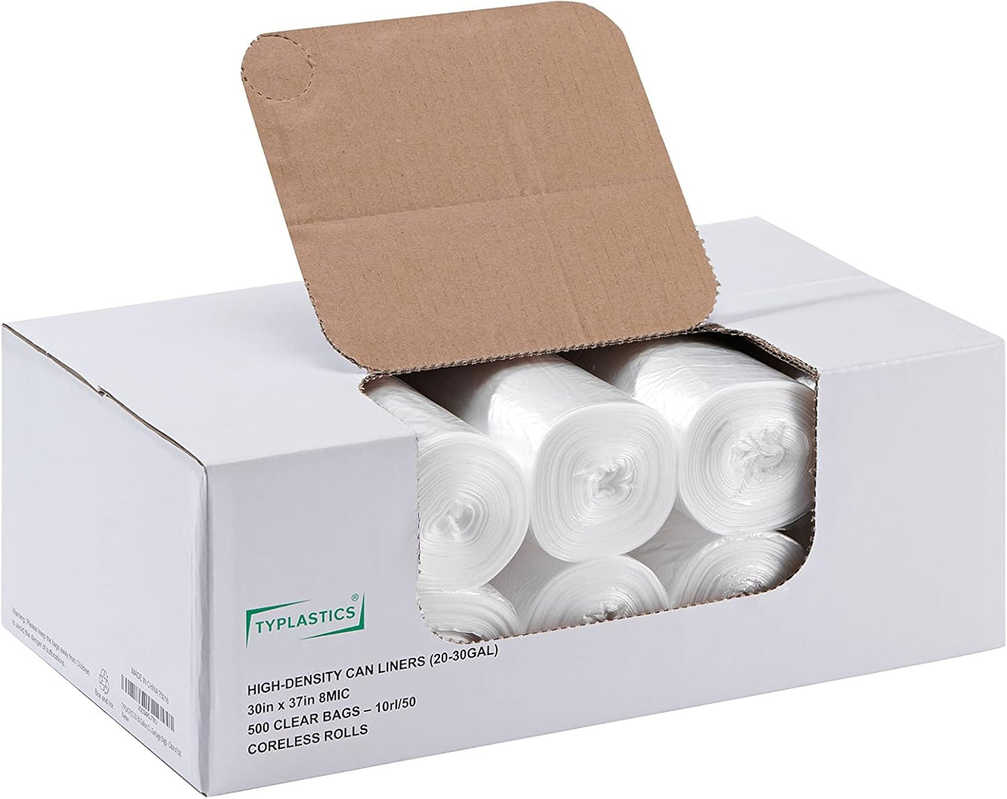 High Density 20-30 Gallon Clear Trash Can Liners for All Needs