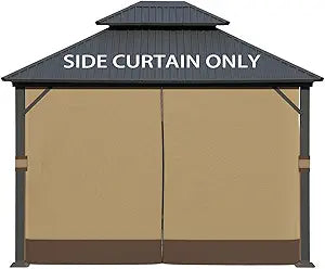 Aoodor 12ft x 12ft Gazebo Curtain Set for Privacy Protection