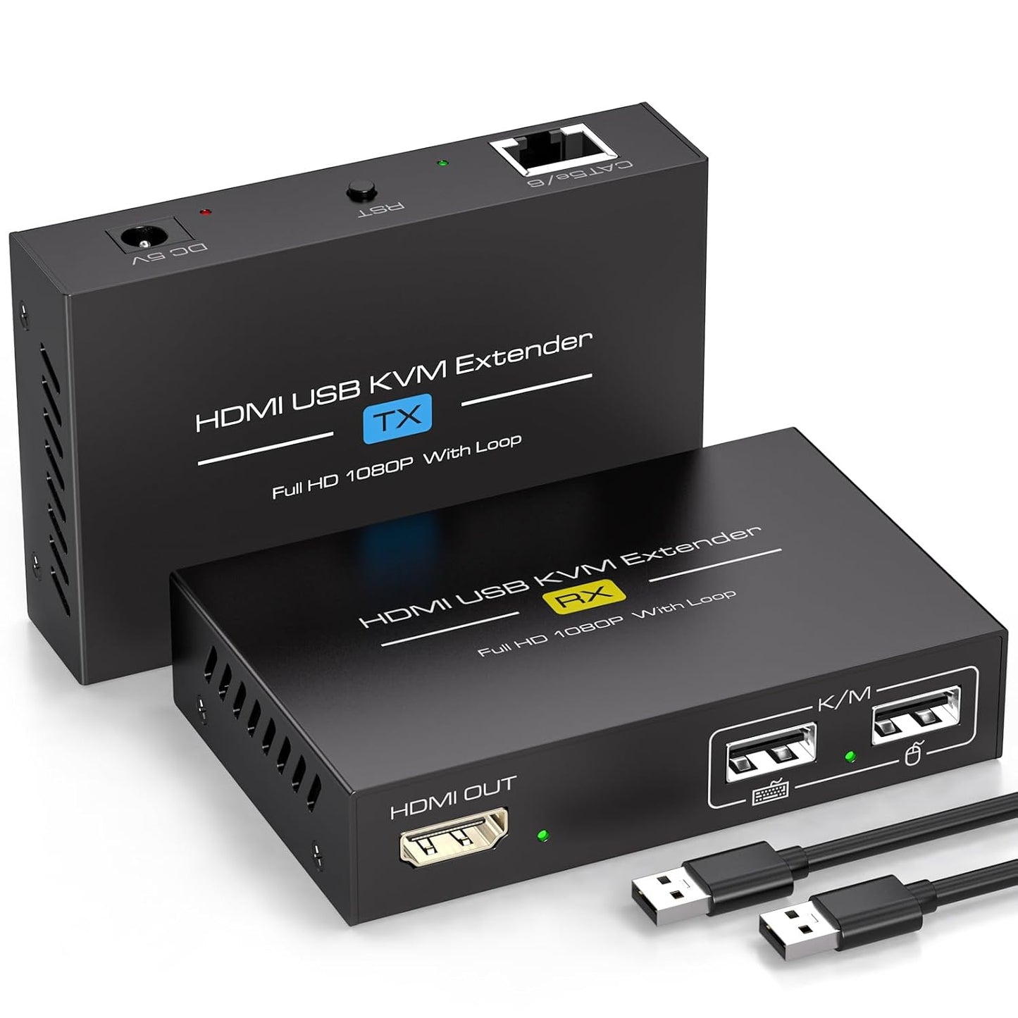 HDMI KVM USB Extender Over Cat5e/6/7 for 1080P Remote Control