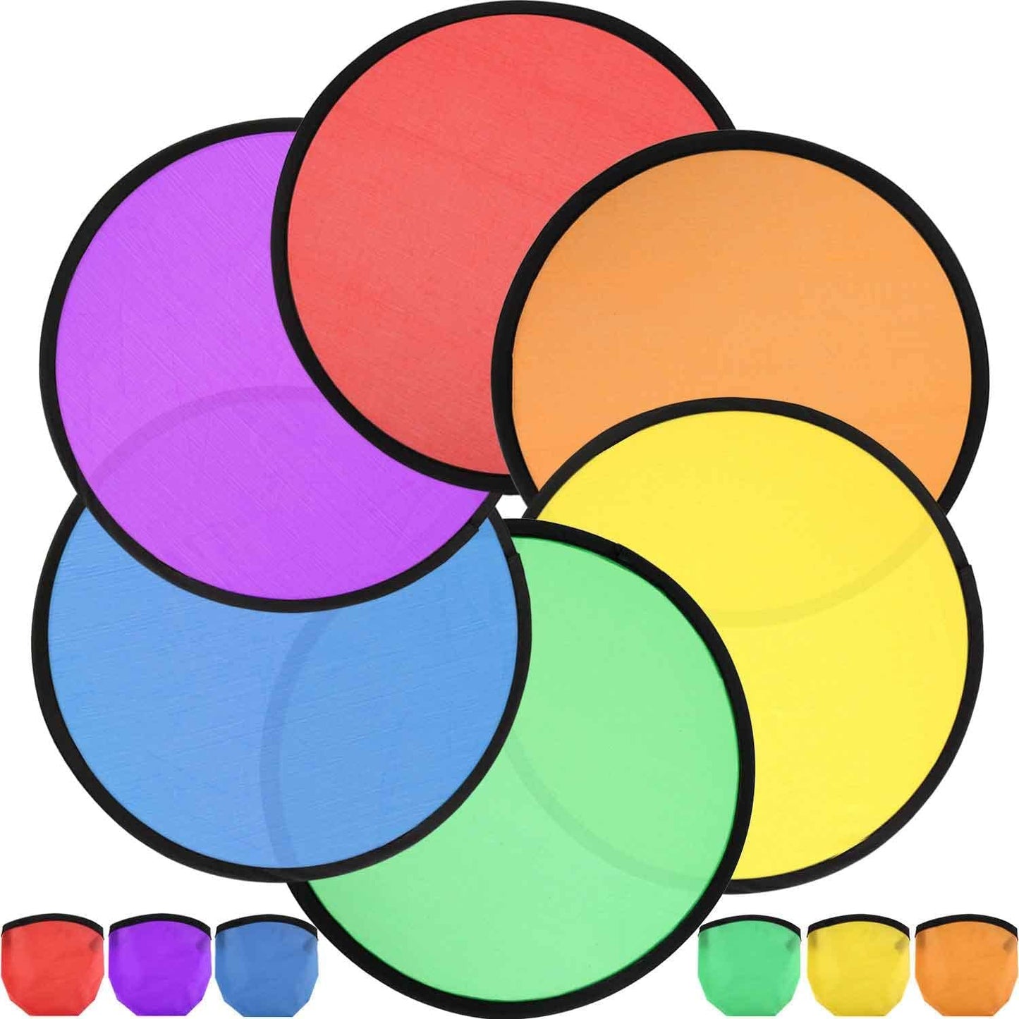 Foldable Flying Disc Set - Portable Fun & Games!