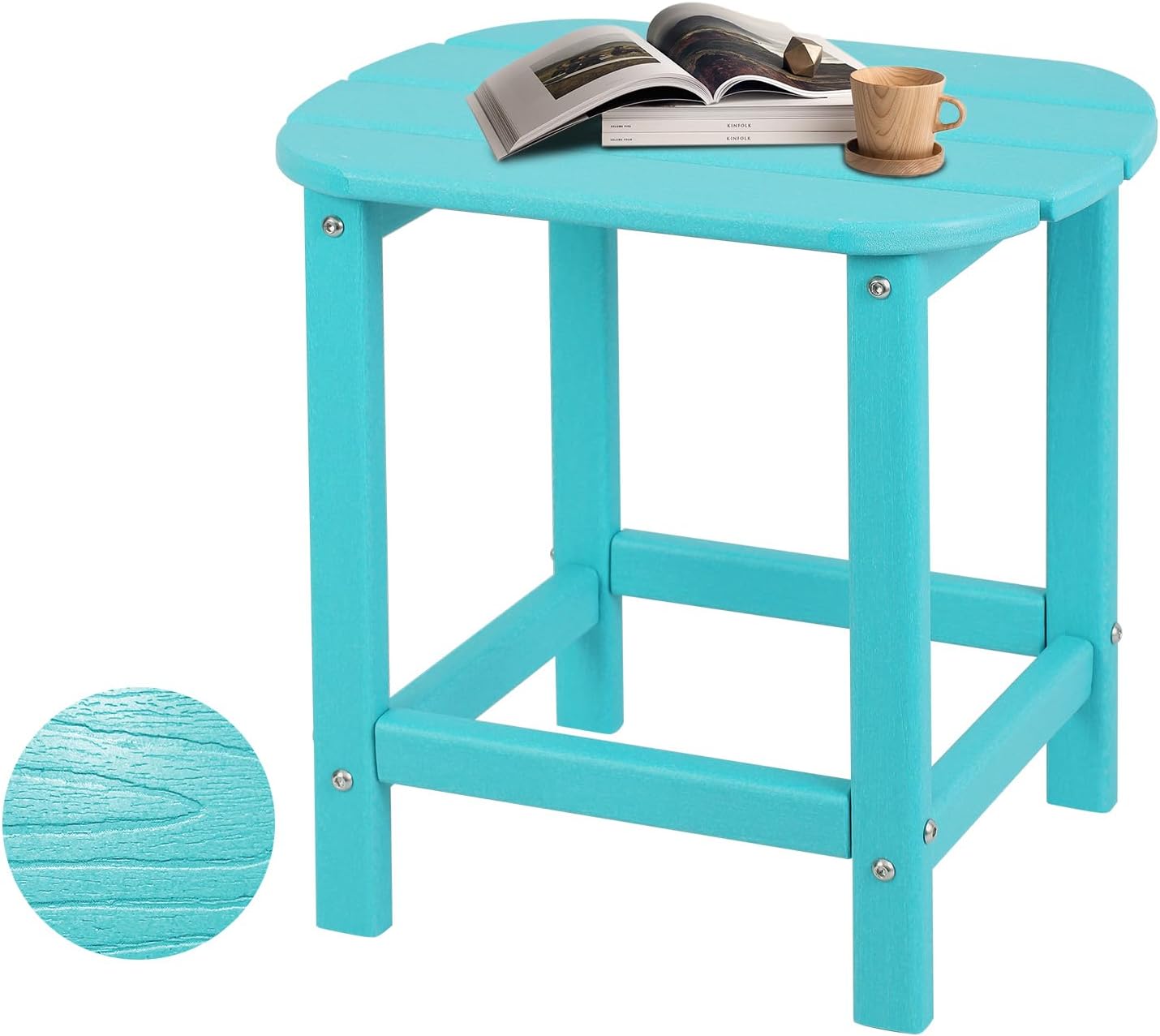 Hdpe Outdoor Adirondack Side Table for Patio and Garden Use