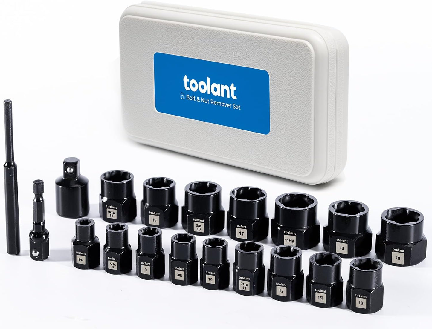 toolant 19pcs Impact Bolt Extractor Kit for Tough Jobs