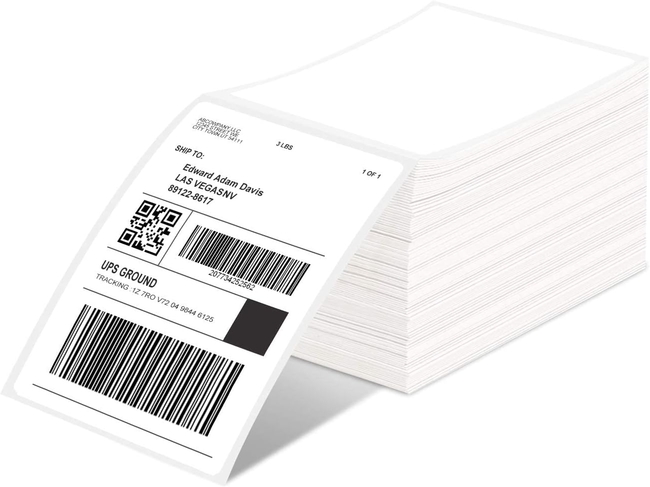 500 White 4x6 Shipping Labels - Water/Oilproof, Permanent Adhesive