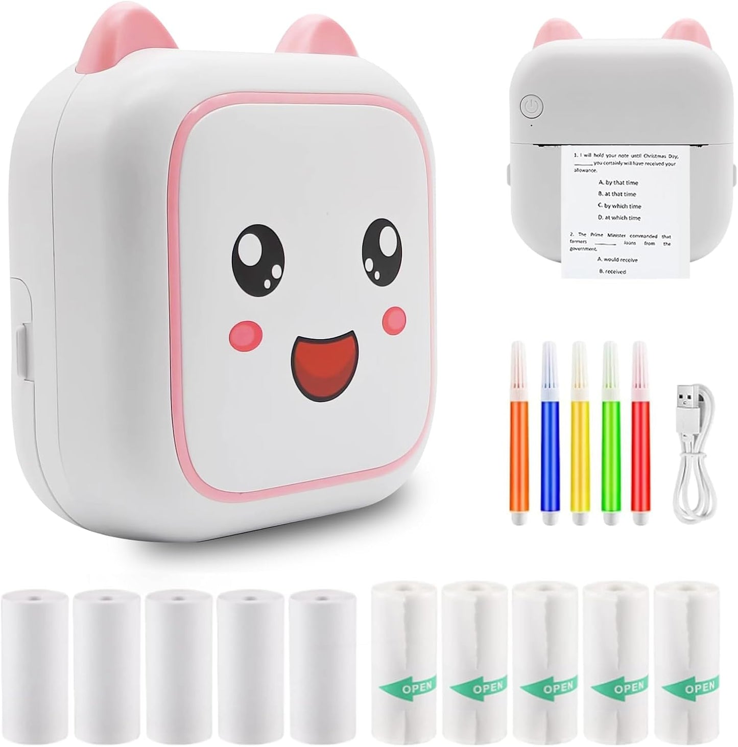 Inkless Portable Sticker Printer Bundle