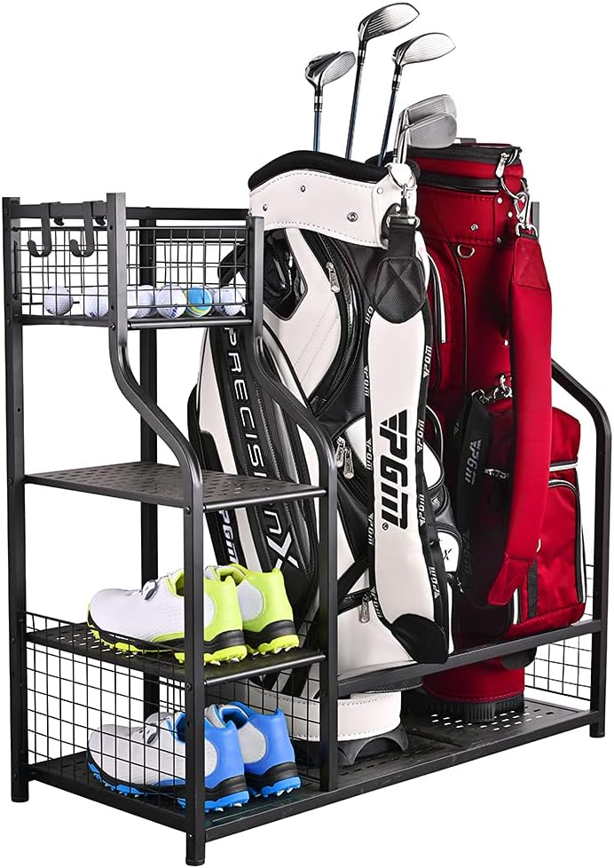 SNAIL Golf Bag Garage Storage Organizer for Golf Equipment