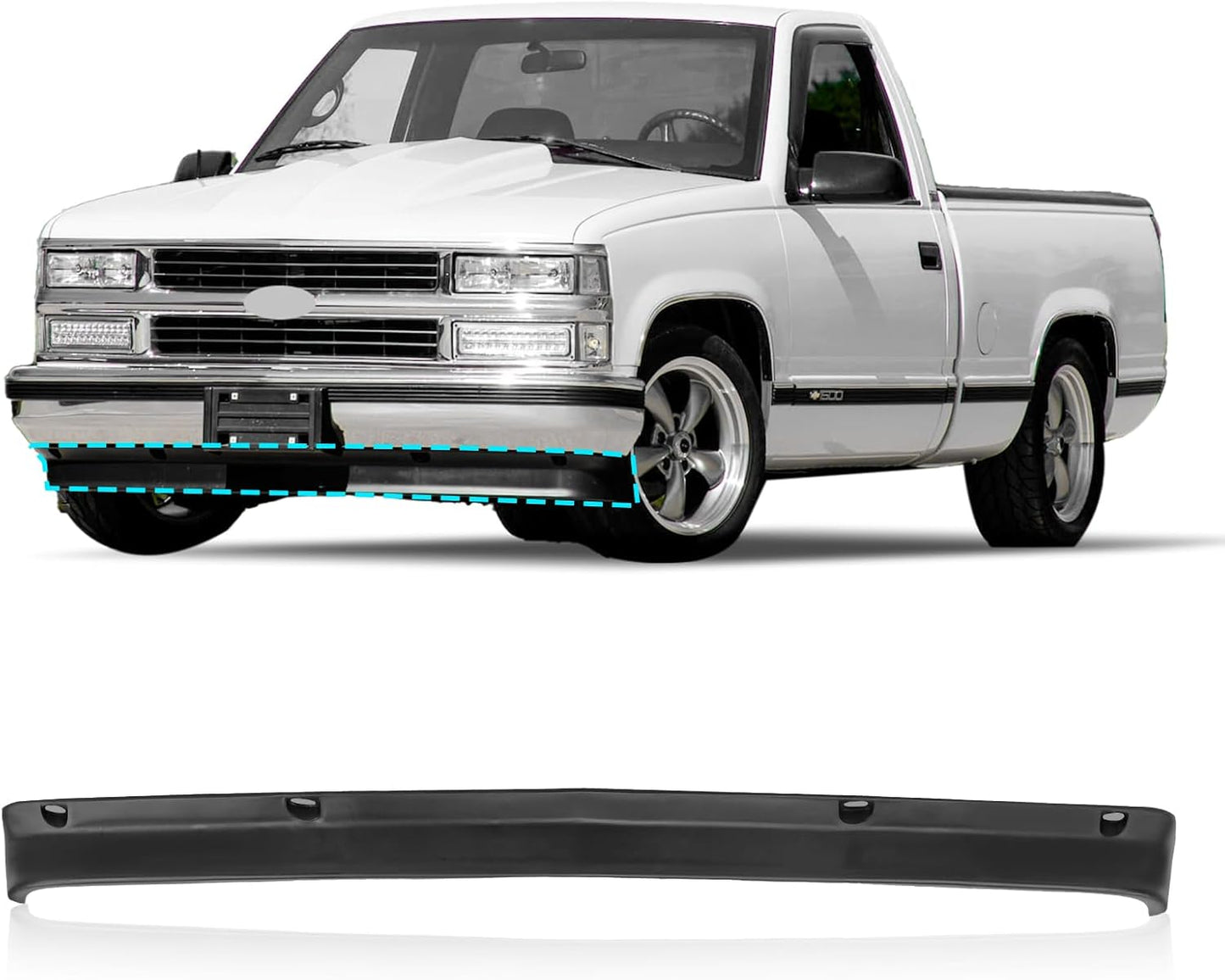 Front Bumper Air Dam Lower Valance for 1988-2000 Chevrolet C/K