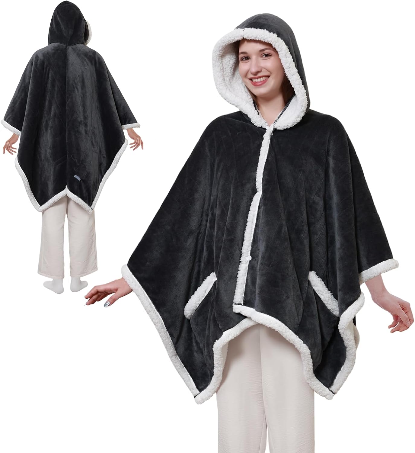 Sealy Heated Throw Wearable Shawl Wrap for Cozy Comfort