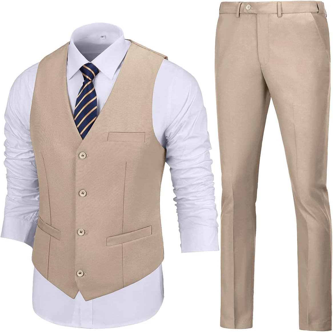 Mens Slim Fit 2 Piece Suit Set for Weddings and Formal Events