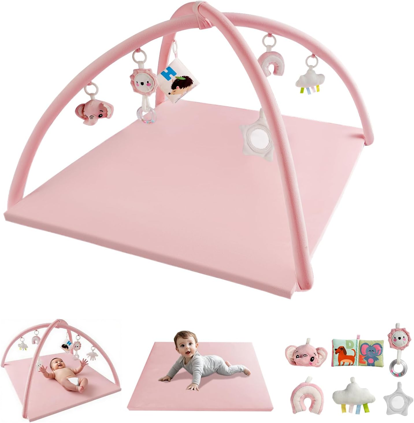 Baby Play Gym with Soft Foam Mat for Infant Development