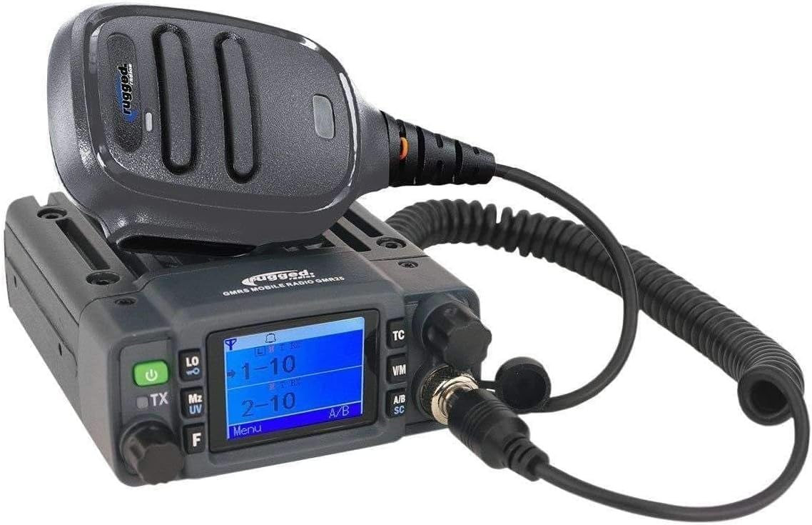 Rugged GMRS 25 Watt Waterproof Two Way Mobile Radio for Off Road