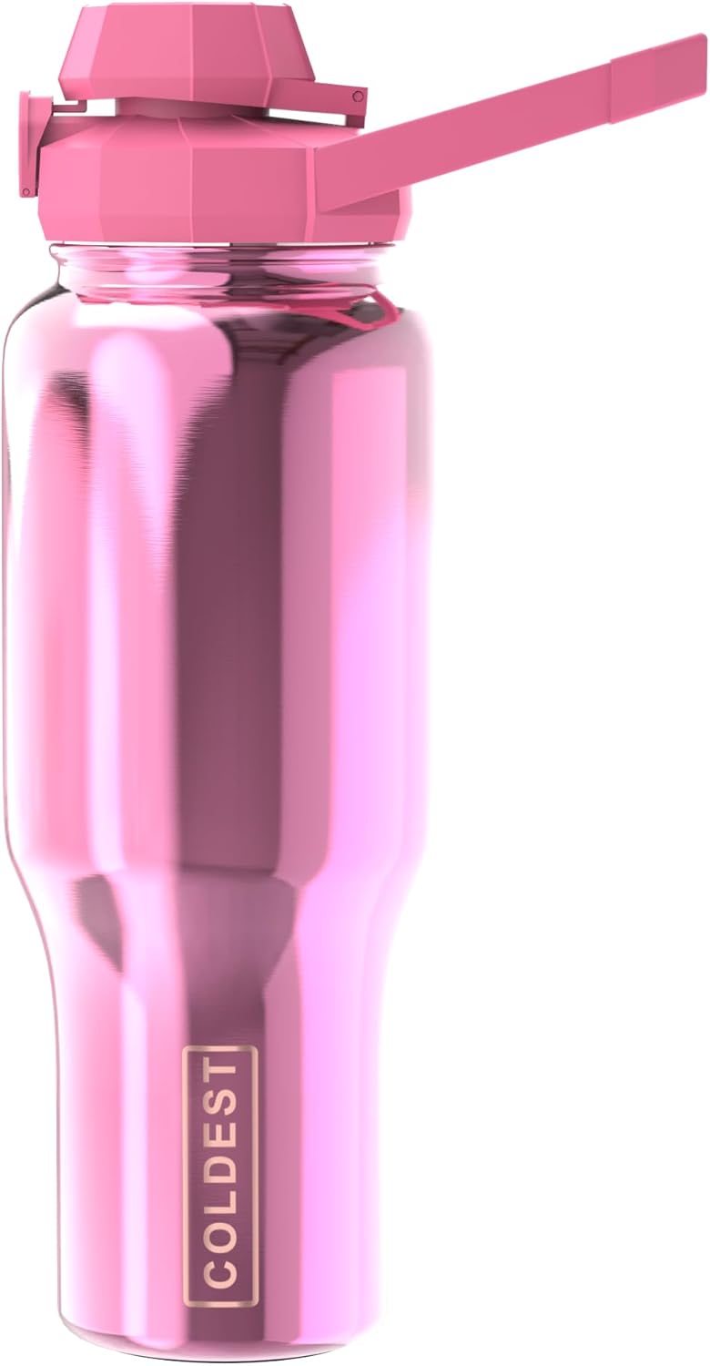 Coldest Sports Water Bottle with 3 in 1 Lids for Hydration