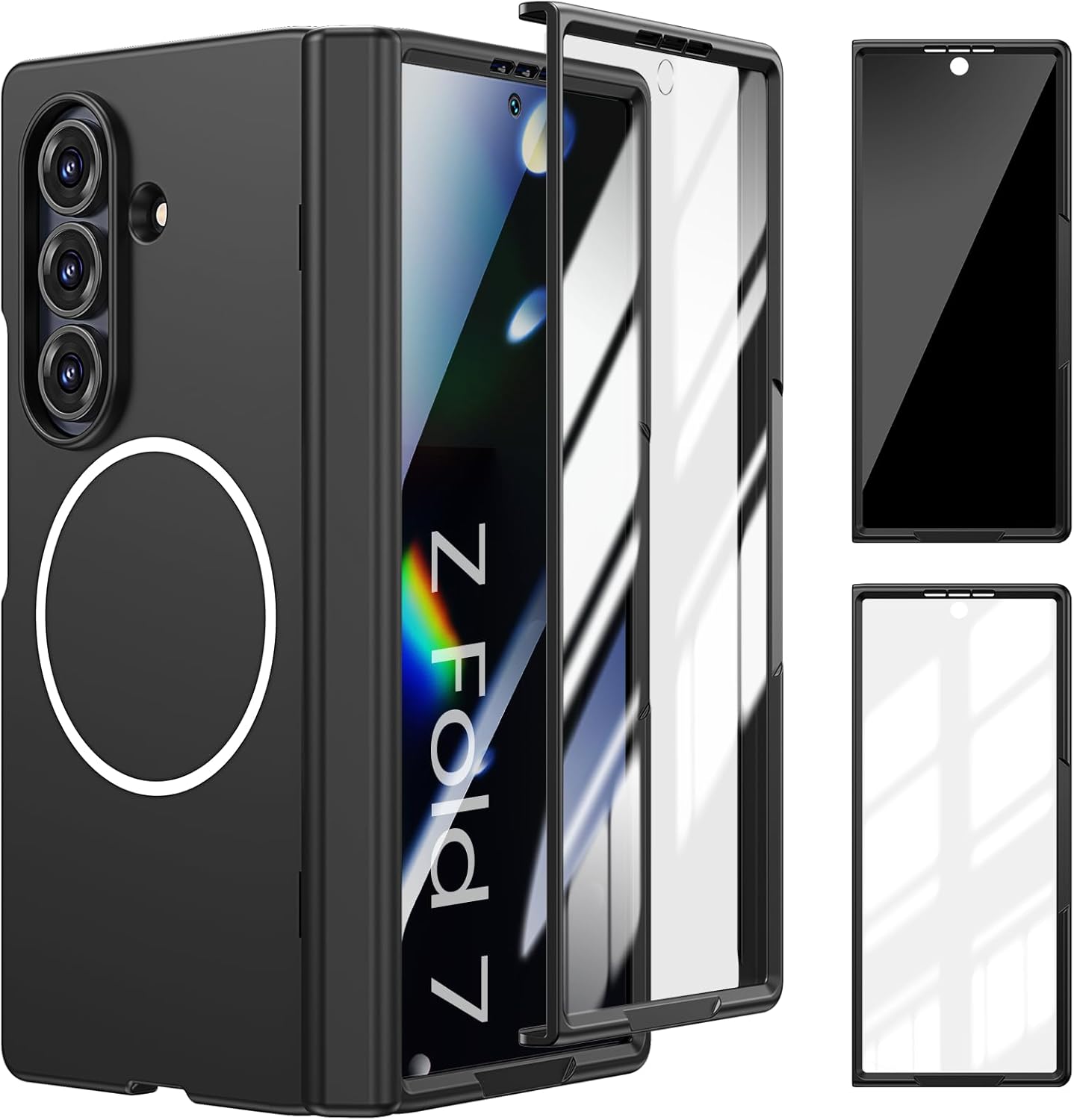 Magnetic Case for Samsung Galaxy Z Fold 7 with Privacy Protector