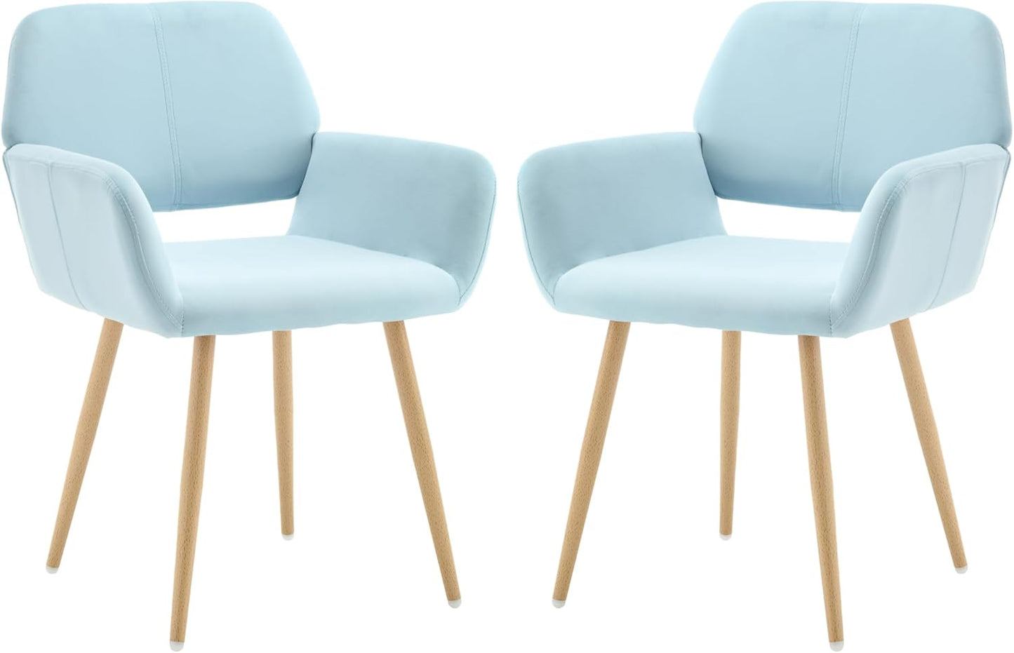 KCC Small Modern Dining Room Arm Chairs Set of 2 for Comfort
