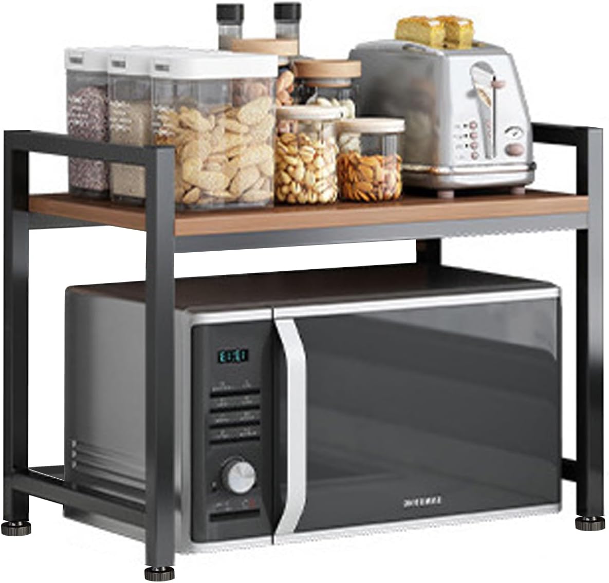 Sturdy 2-Tier Microwave Stand, 200 lbs Capacity!