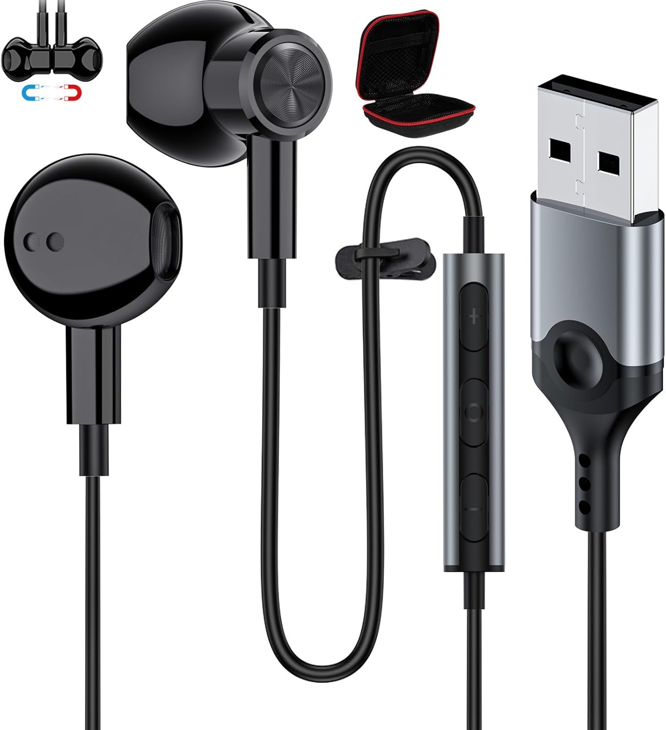 USB Earbuds with Microphone for PC - Ultimate Sound Clarity!