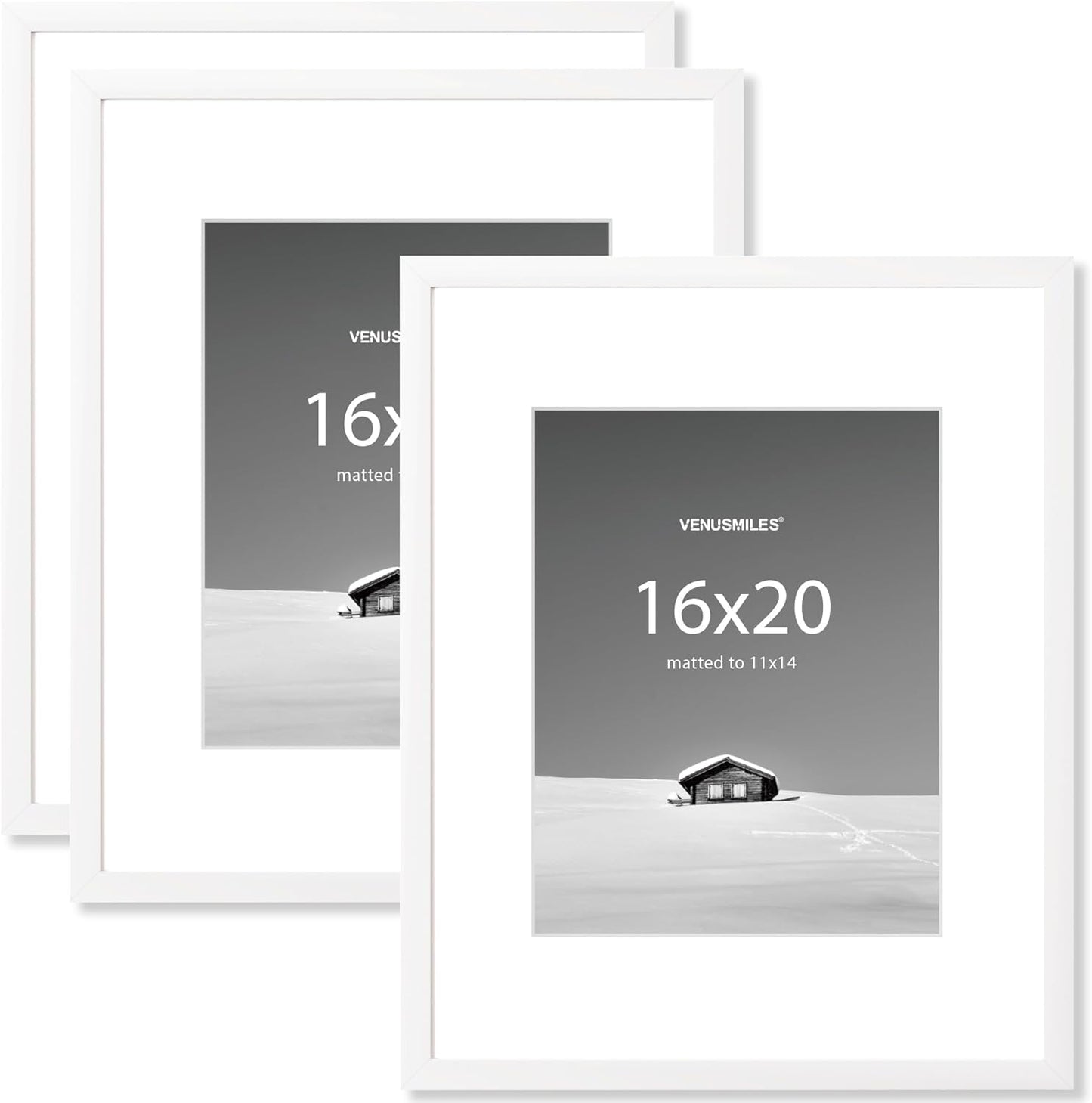 16x20 Picture Frame Set with Removable Mat for Versatile Display