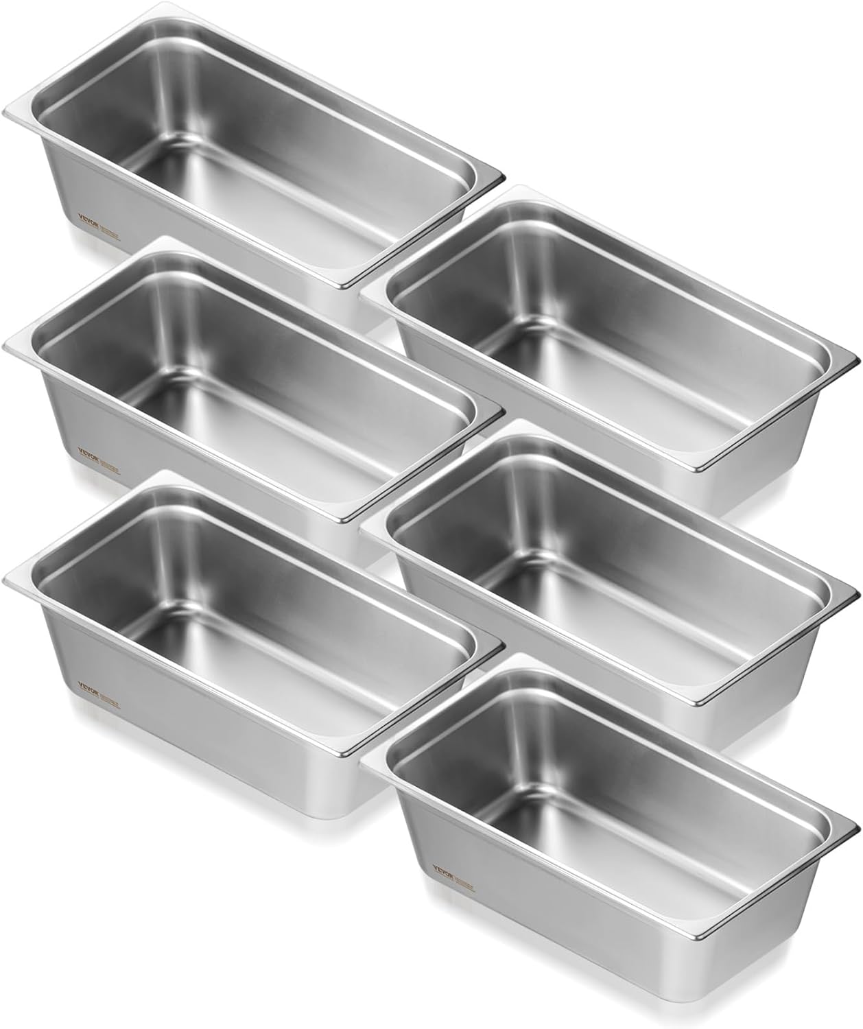 VEVOR 6 Pack Hotel Pans for Commercial Kitchen Use and Storage
